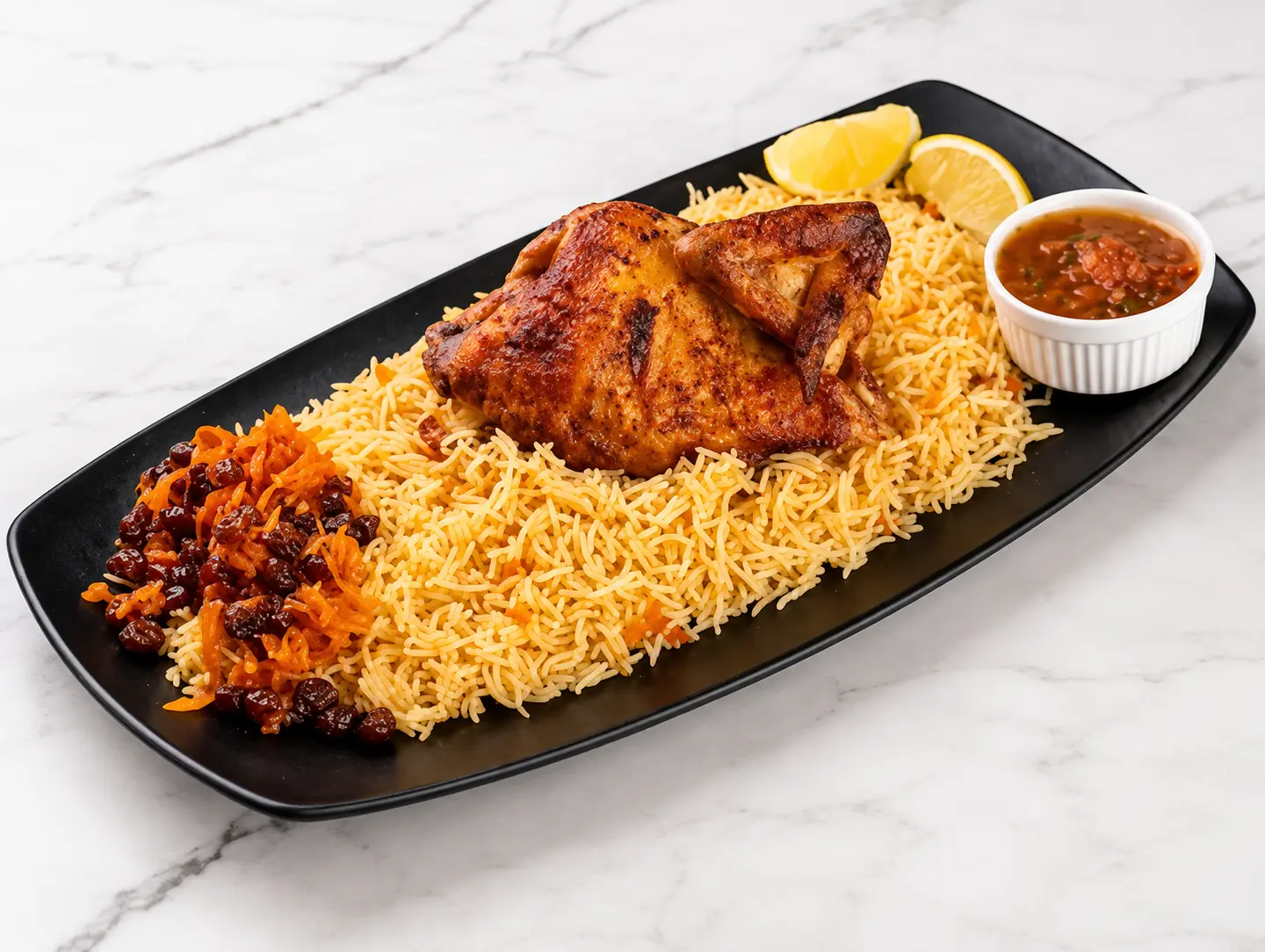 Quarter Shawaya Chicken With Bukhari Rice