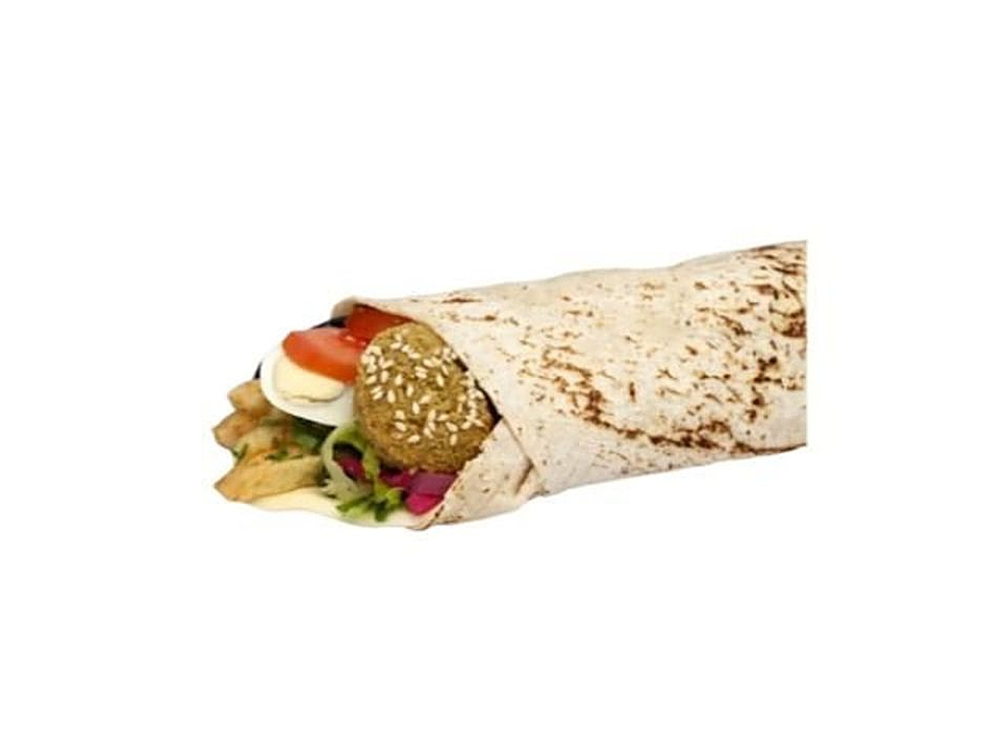 Mixed Falafel Sandwich With Egg On Pan Seared
