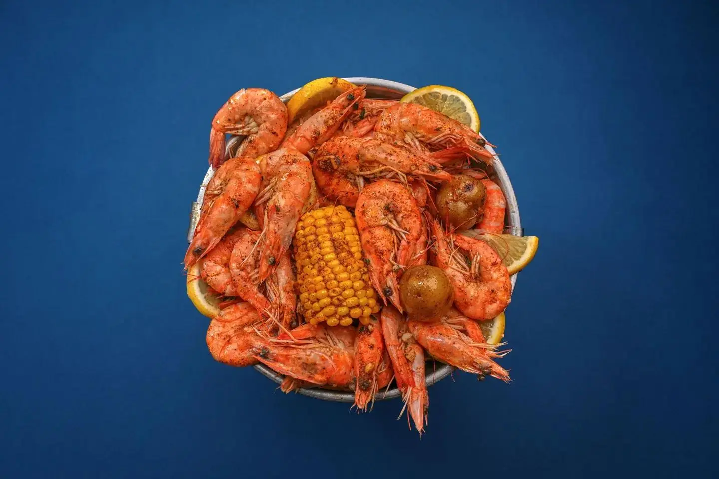 Shrimp Bucket With Corn