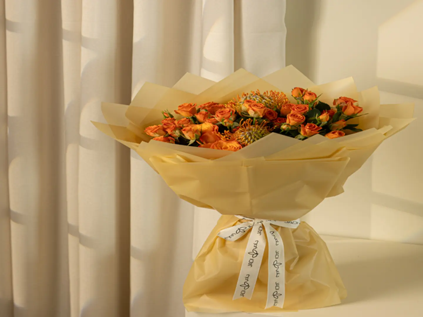 باقة غروب الشمس البرتقالية