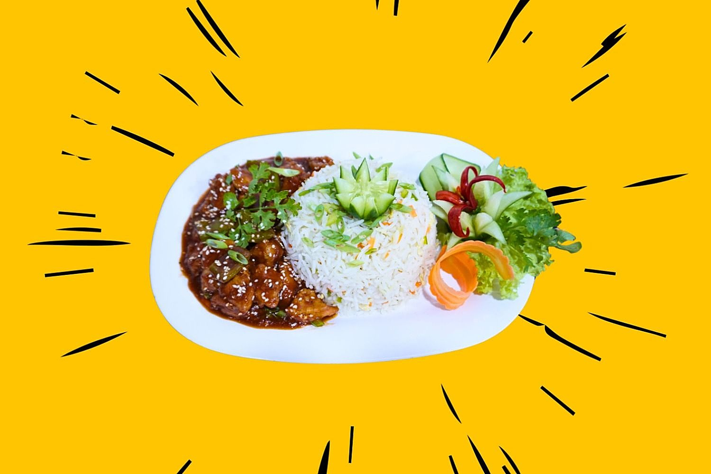 دجاج شاشليك مع الأرز