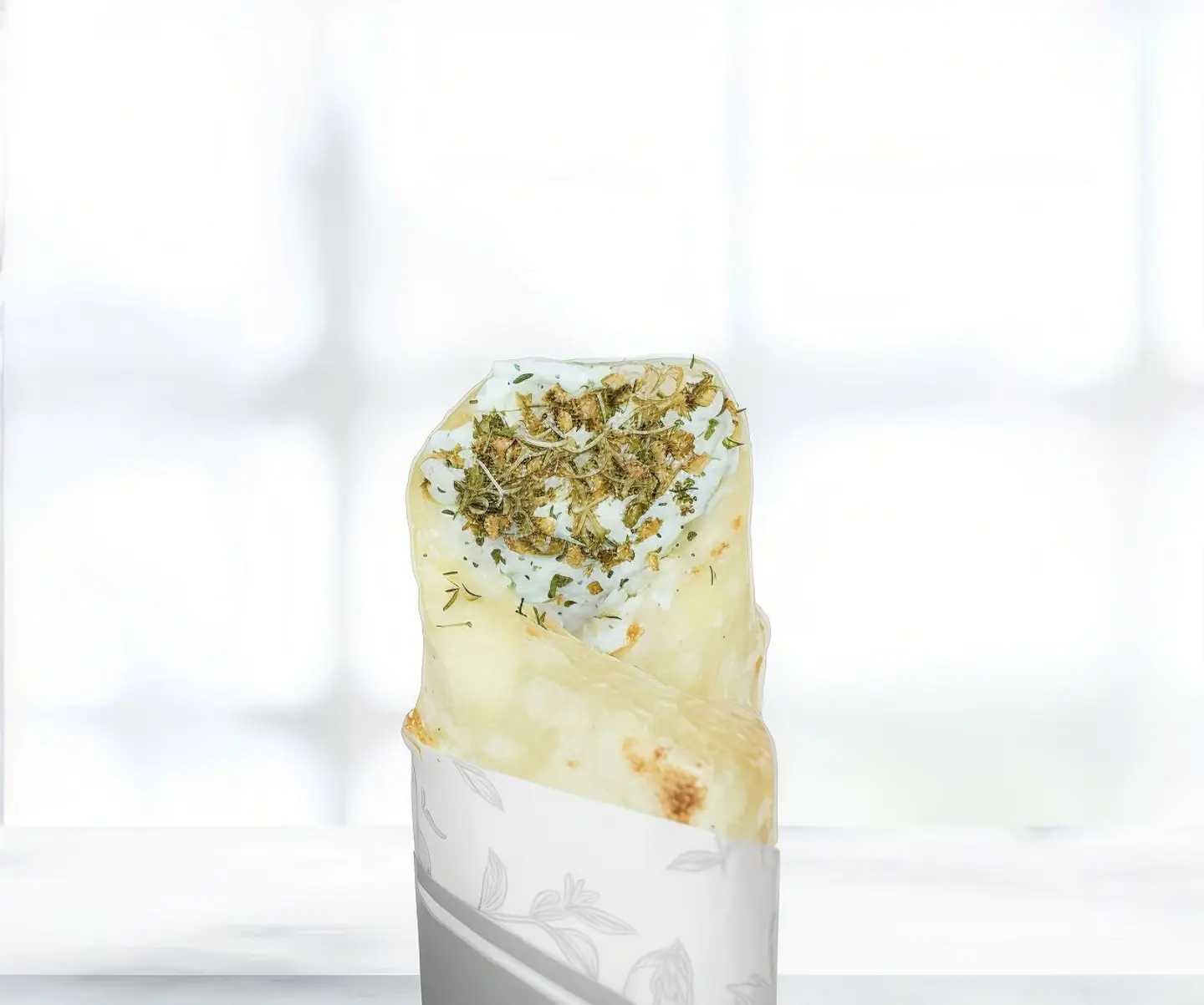Labneh And Zaatar Sandwich