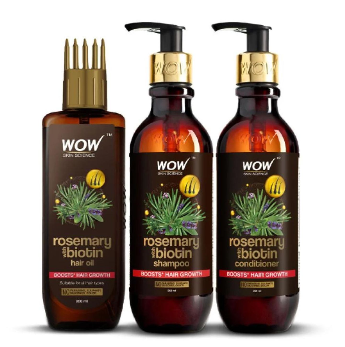Wow Skin Rosemary 3 In 1 Hair Care Set
