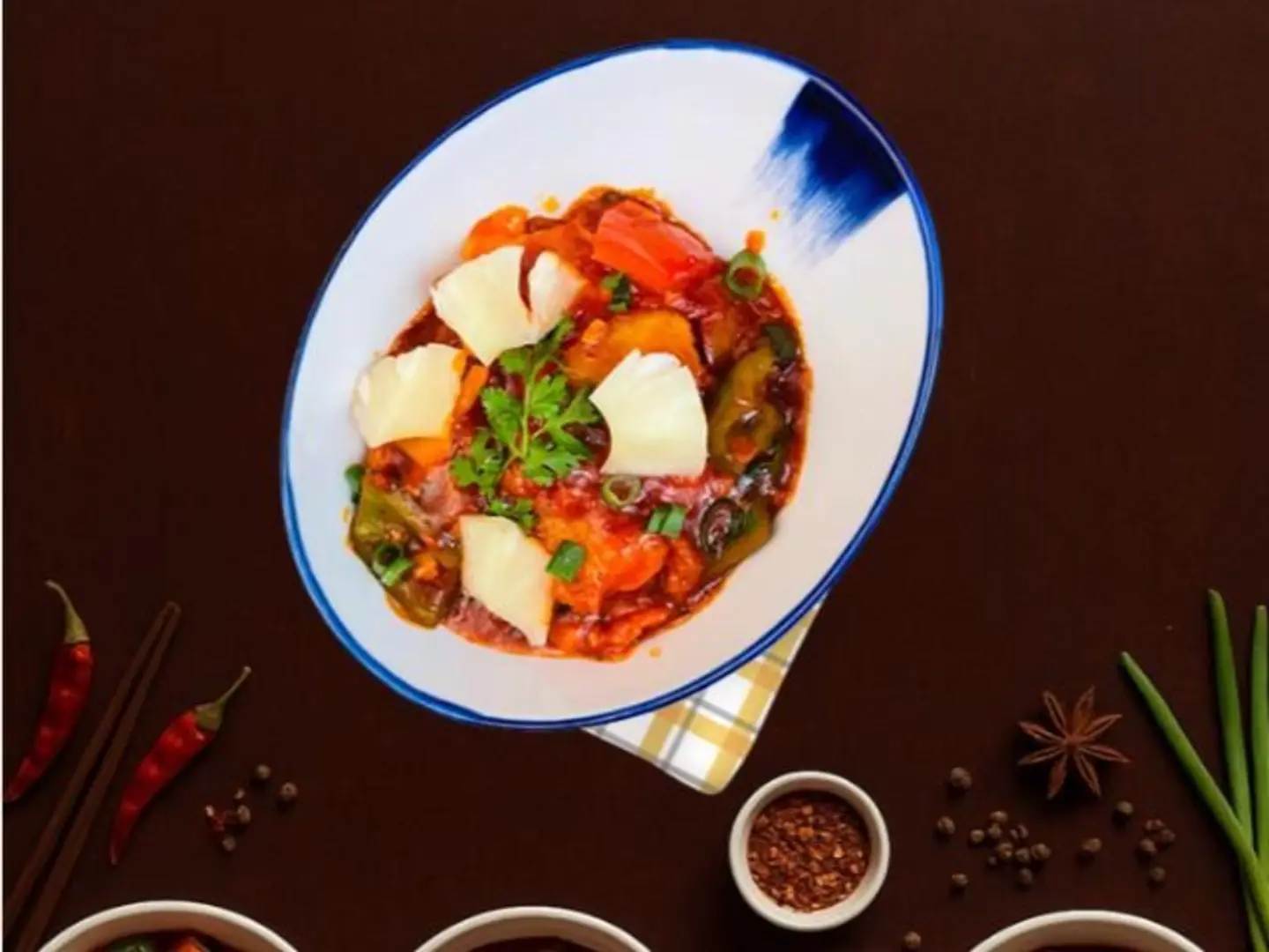 روبيان مع صلصة الحامضة و الحلوة