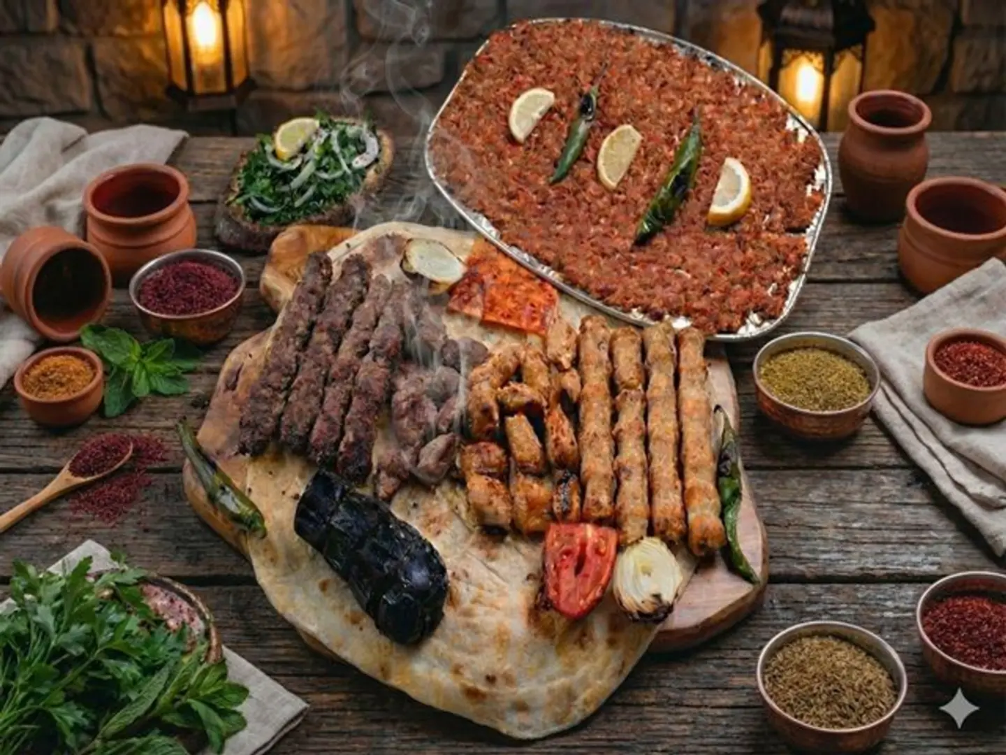 Offer Of A Kilo Of Mixed Grills With An Iraqi Tray