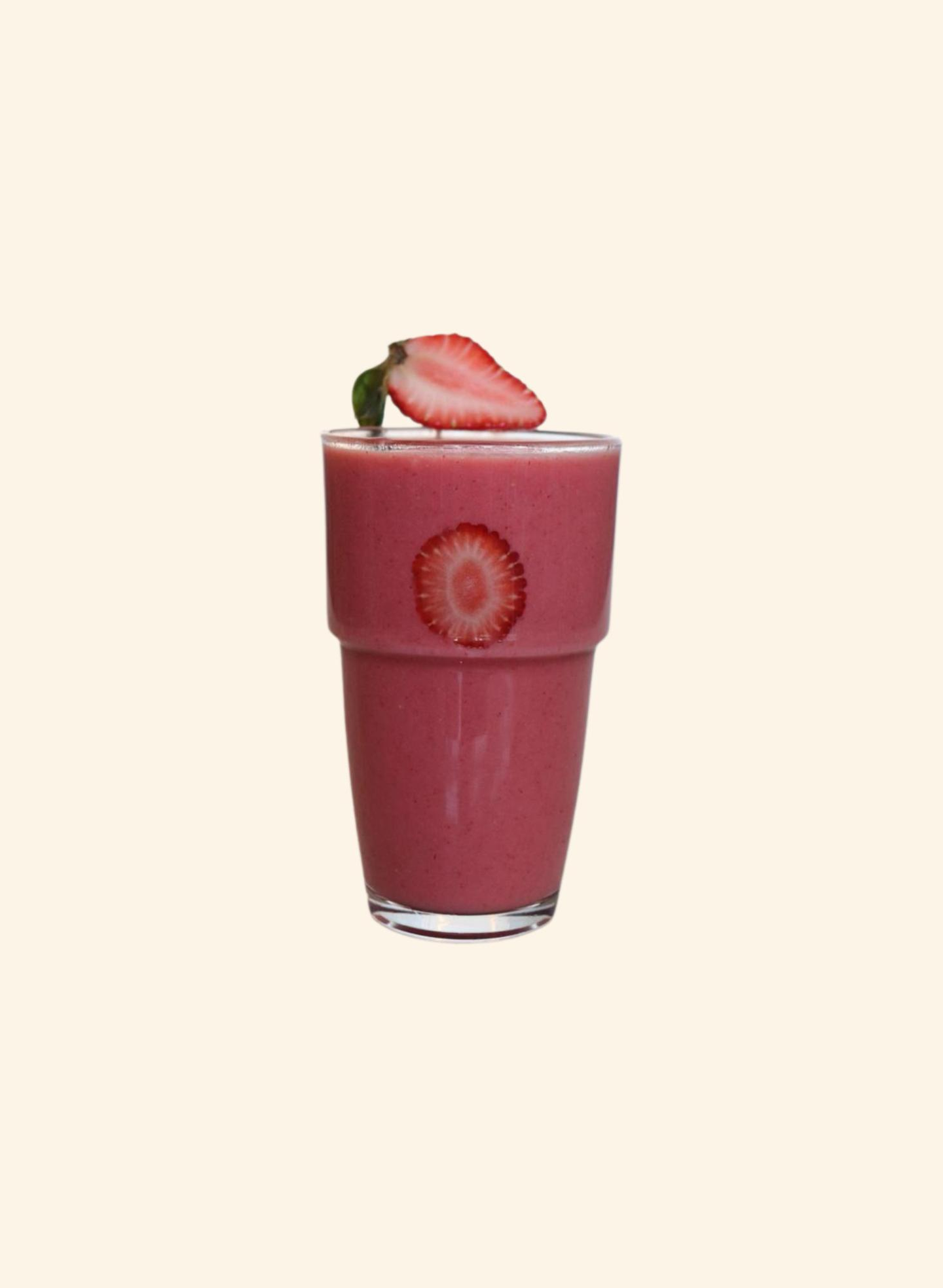 موز وفراولة مع الحليب