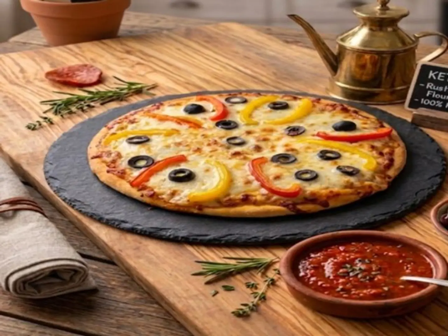 بيتزا خضار كيتو - صغير