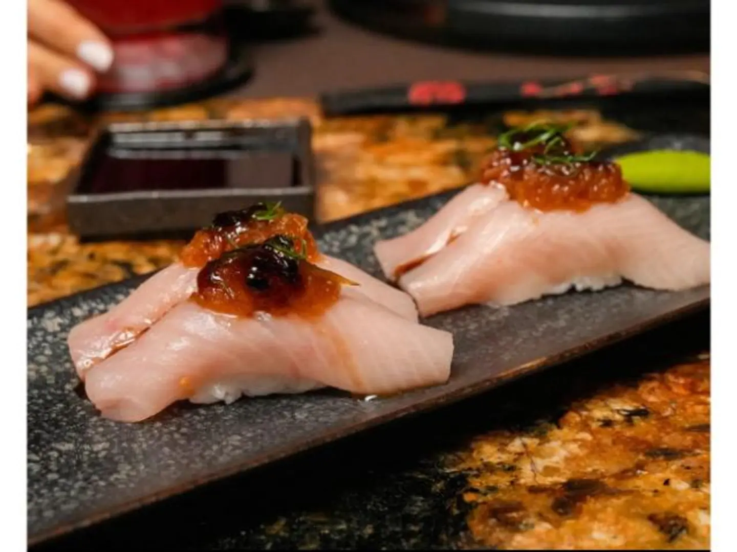 Sweet Balsamic Yellowtail Nigiri