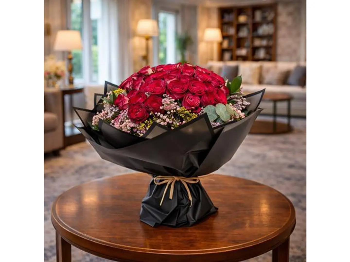 احمر دبل غلاف اسود عشرة