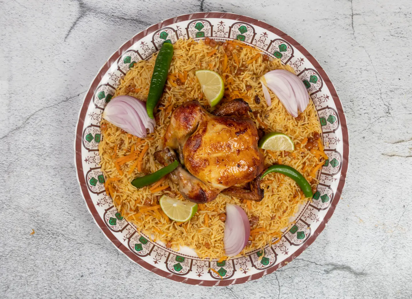 Whole Grilled Chicken With Rice