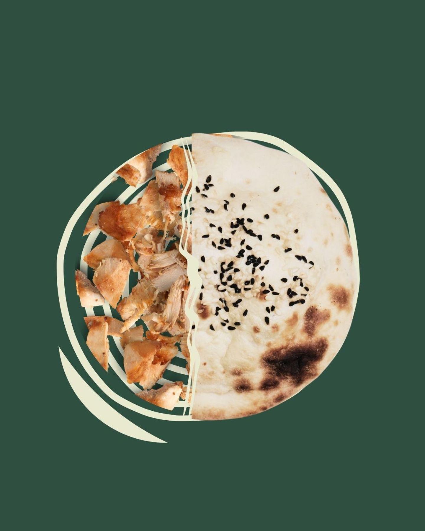 مدور شاورما دجاج
