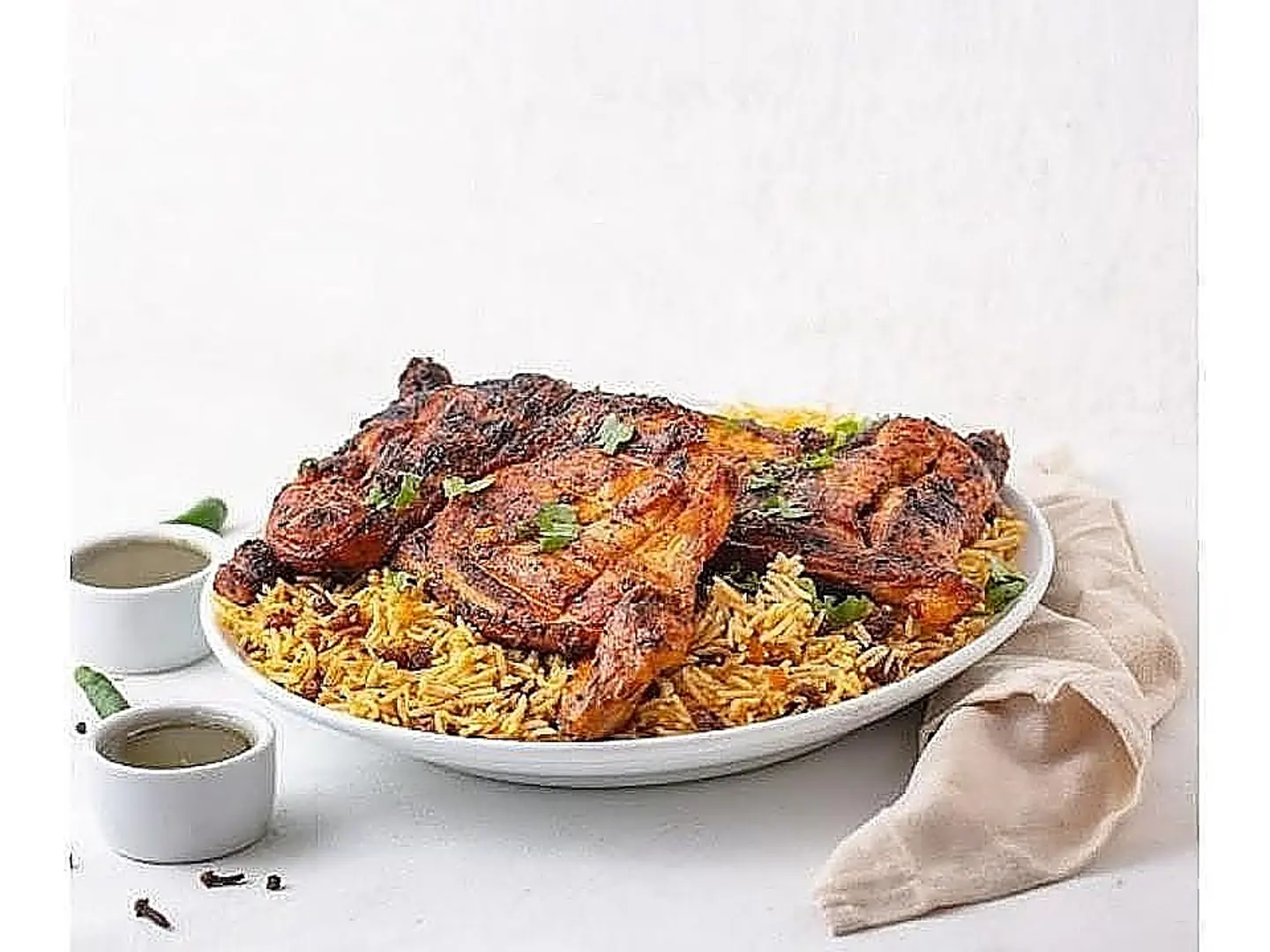 حبة الفحم مع رز برياني