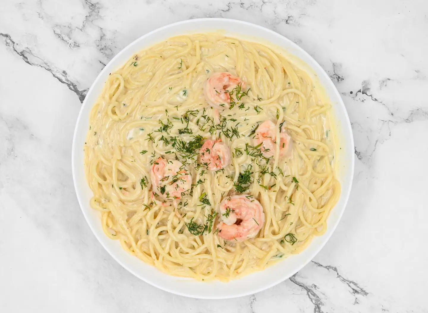 Shrimp White Sauce Pasta