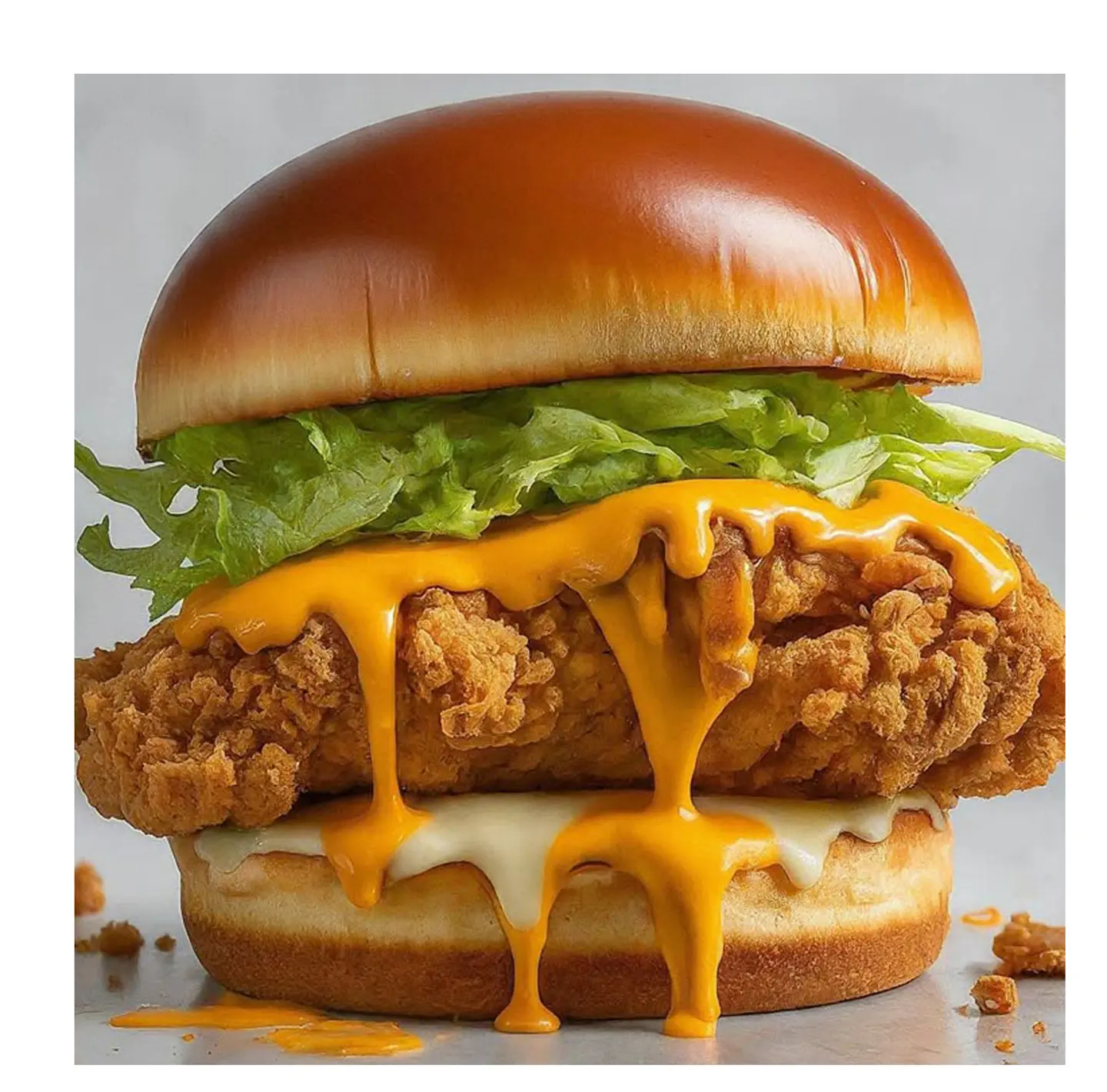 كرسبي برجر دجاج حراق