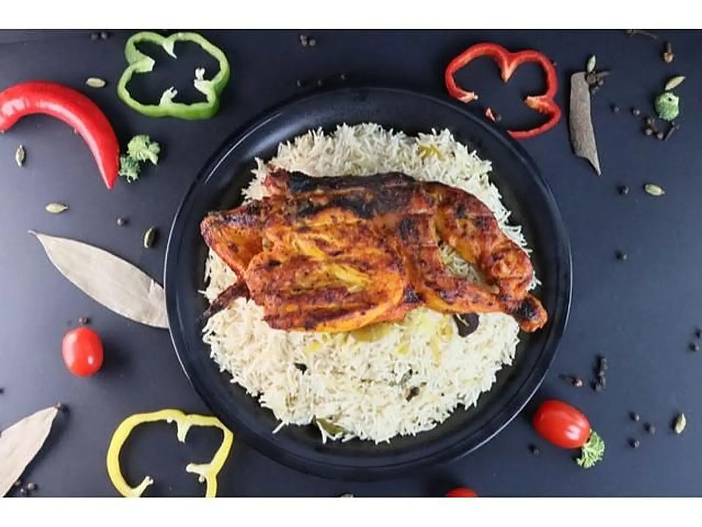 حبة على الفحم مع رز شعبي