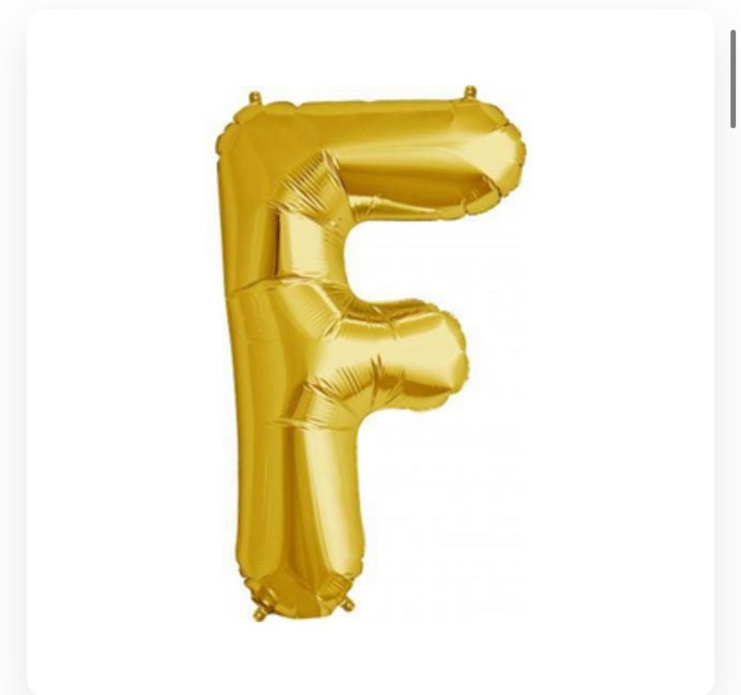 حرف F ذهبي