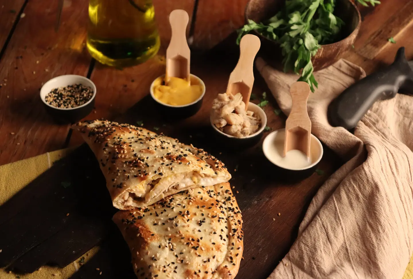 كالزوني شاورما دجاج