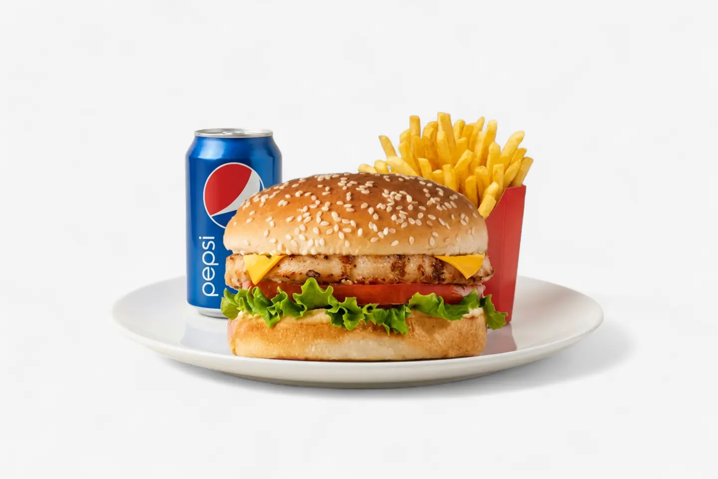 Grilled Chicken Burger Meal