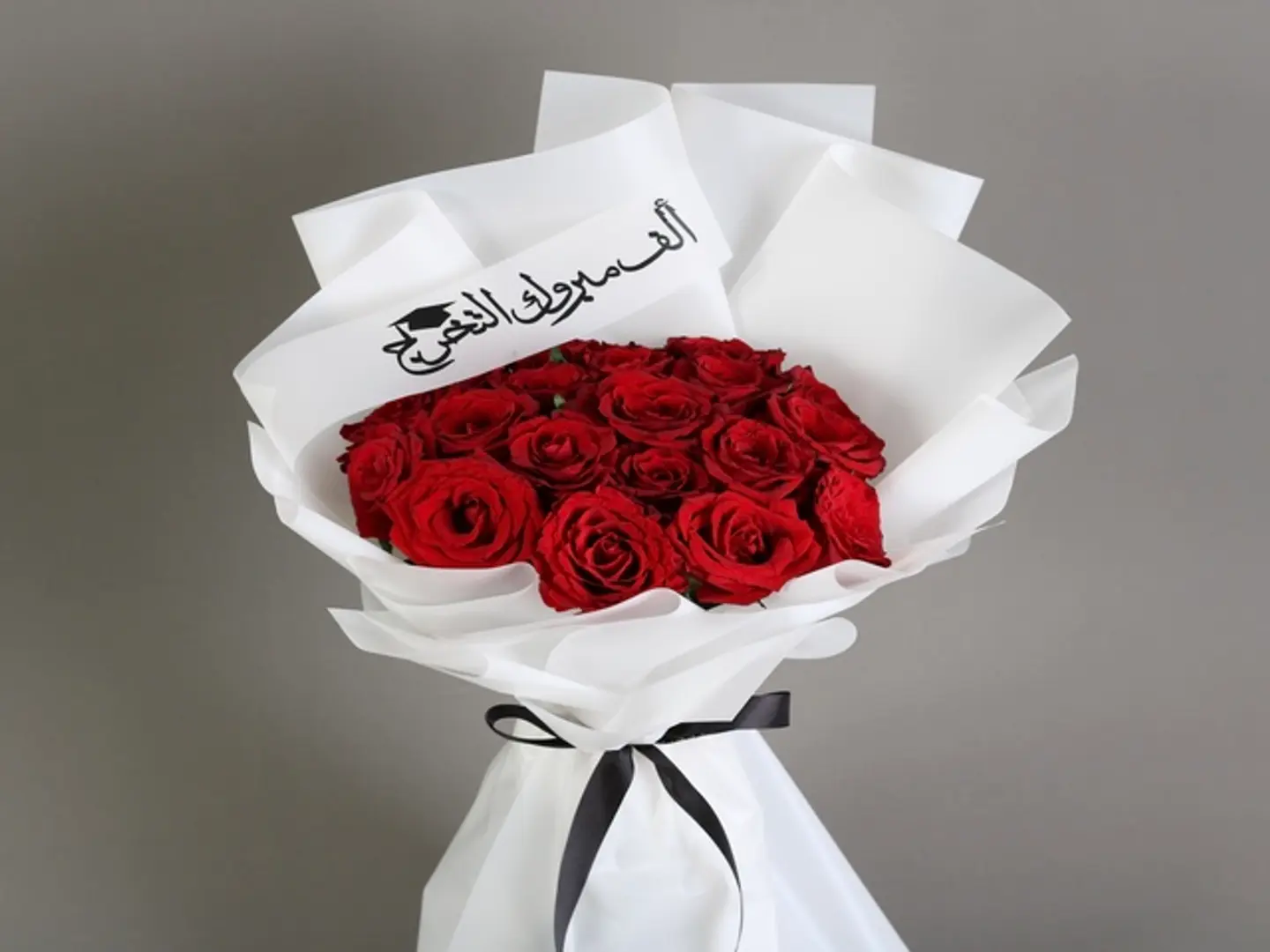 Red Roses Bouquet For Graduation