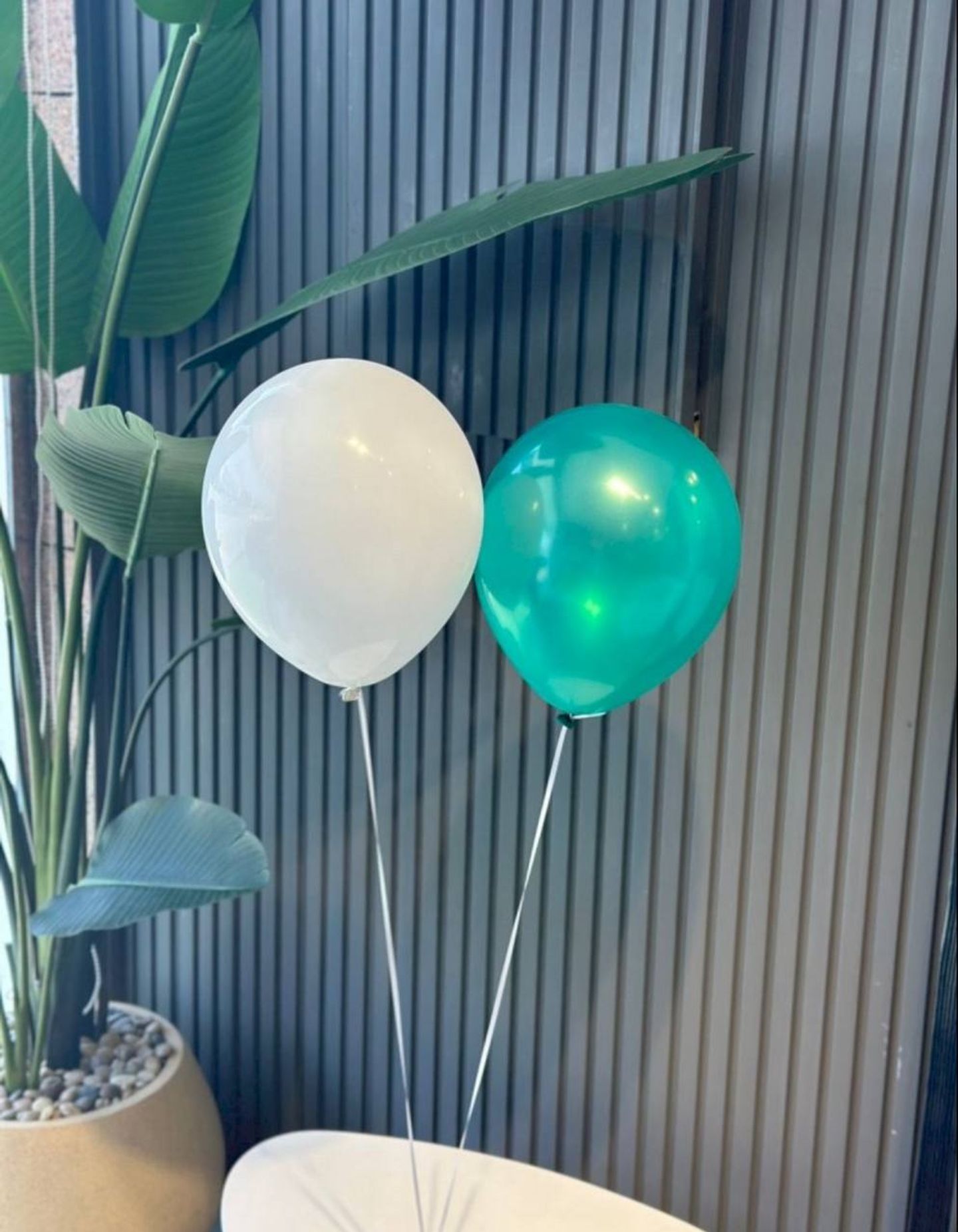 White And Green Balloon