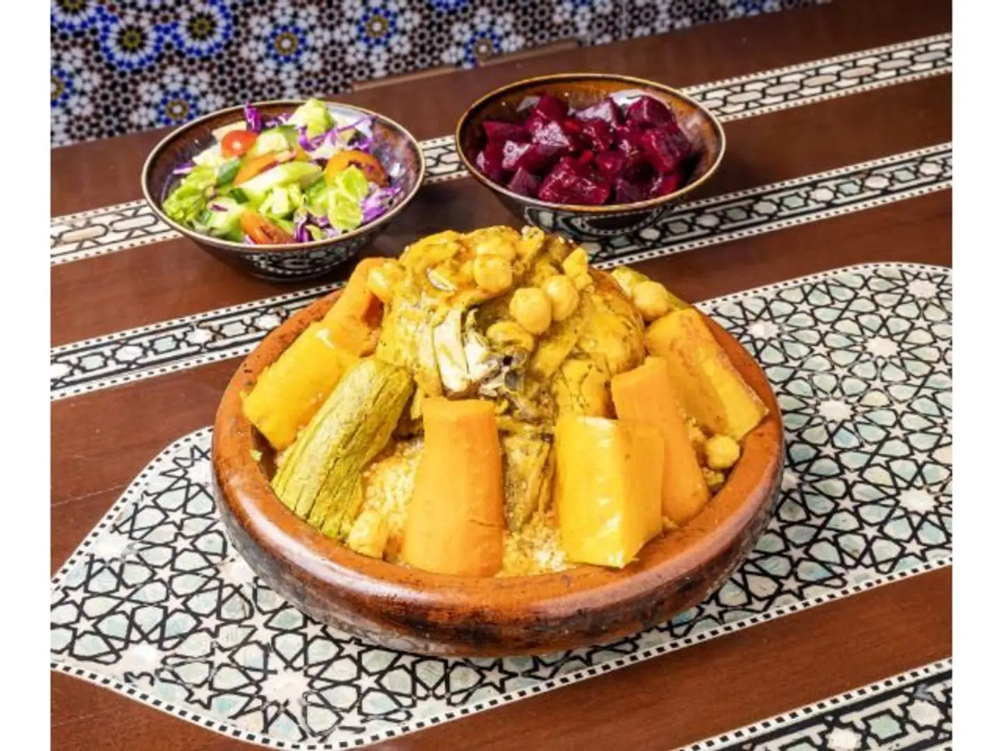 كسكسي دجاج بالخضار