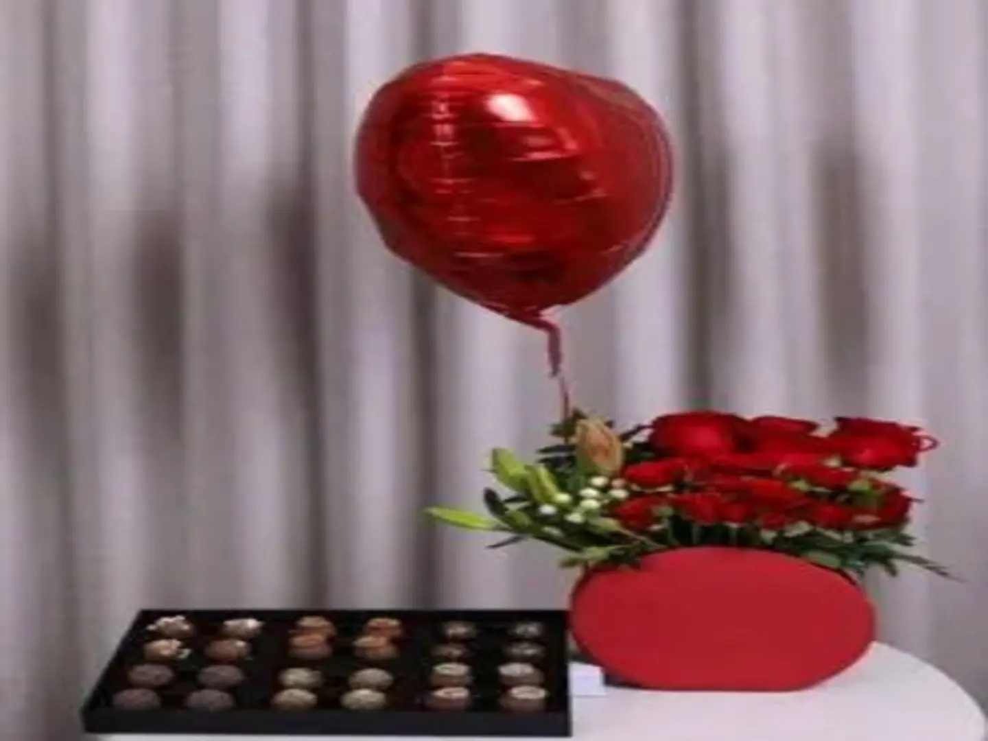 Romance Collection Flowers Chocolate And Balloon
