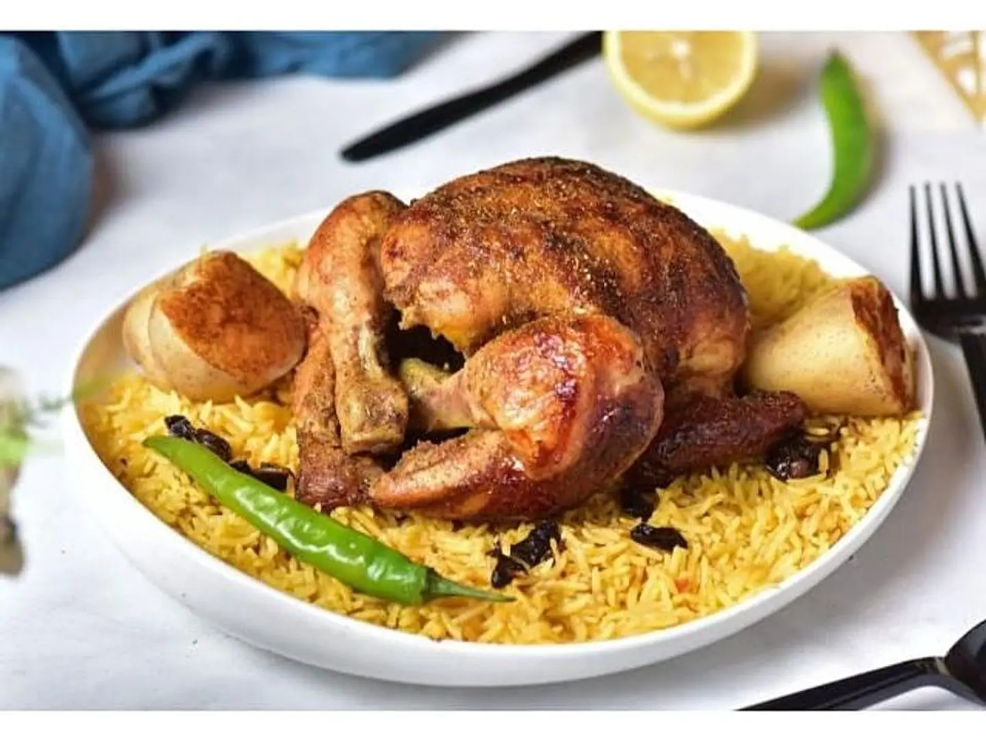 Whole Fried Rotisserie Chicken With Rice