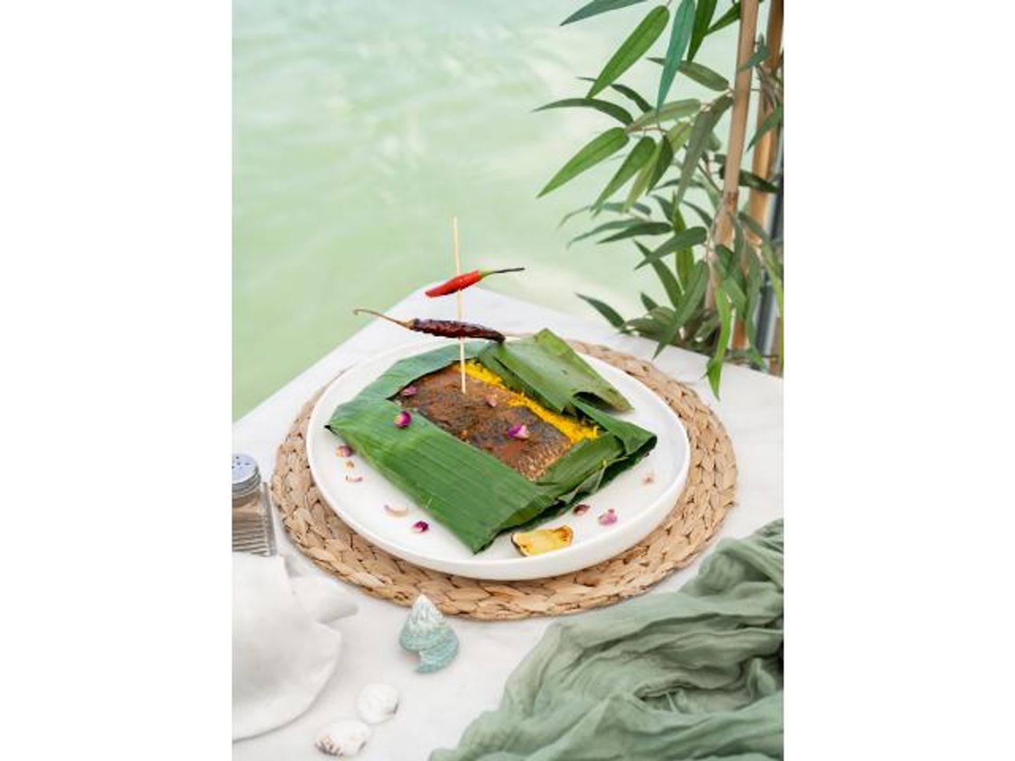 سمك السيباس مع الأرز