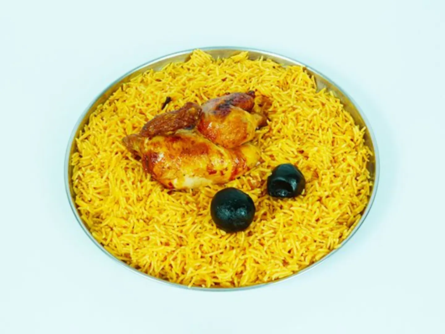 نص حبة دجاج شواية مع الرز