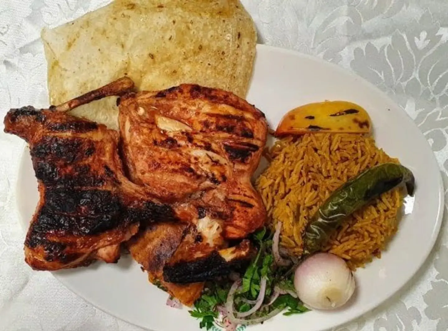 Half Chicken On Charcoal