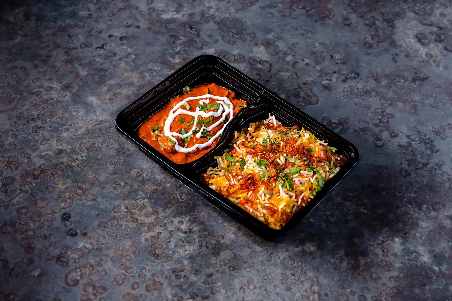 Biryani Rice With Butter Chicken