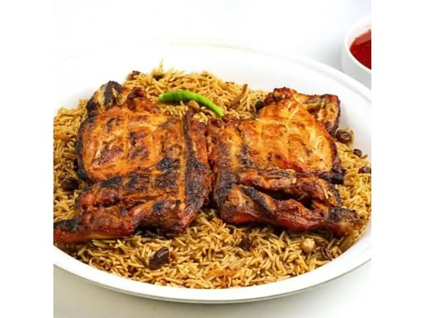 Whole Charcoal Grilled Chicken With Rice