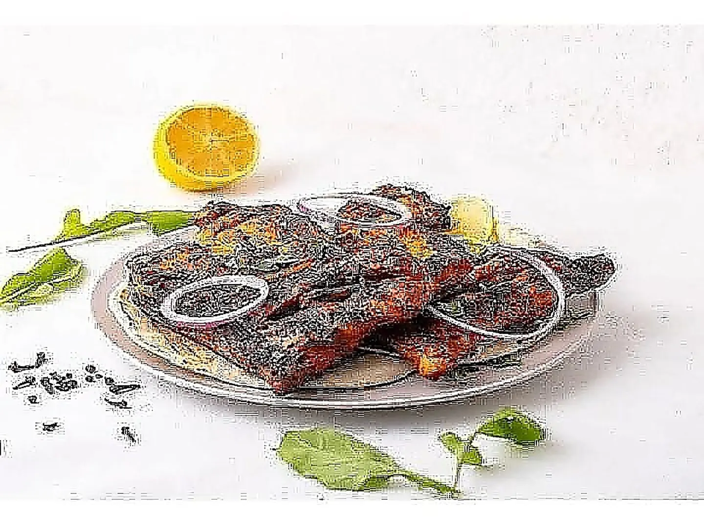 Half A Lamb On Charcoal
