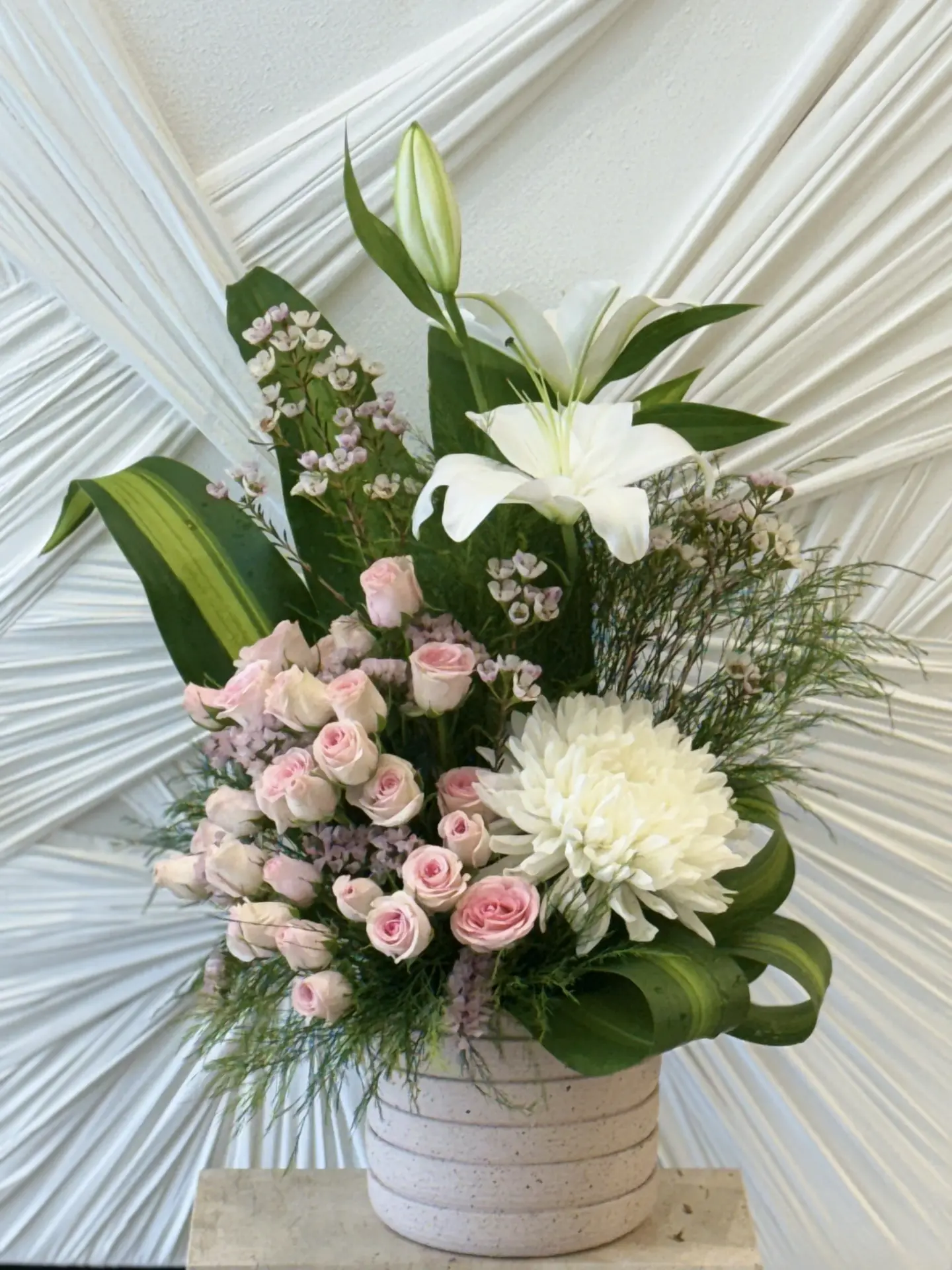 فازة ورد 6 طبيعي