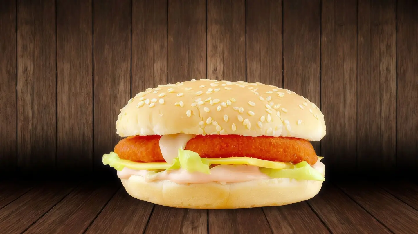 Fish Fillet Burger With Fries