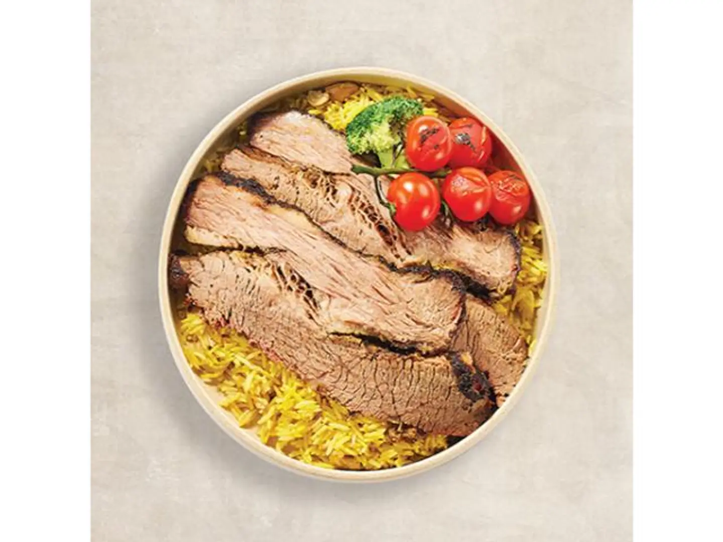 شرائح البريكست المدخن مع الارز