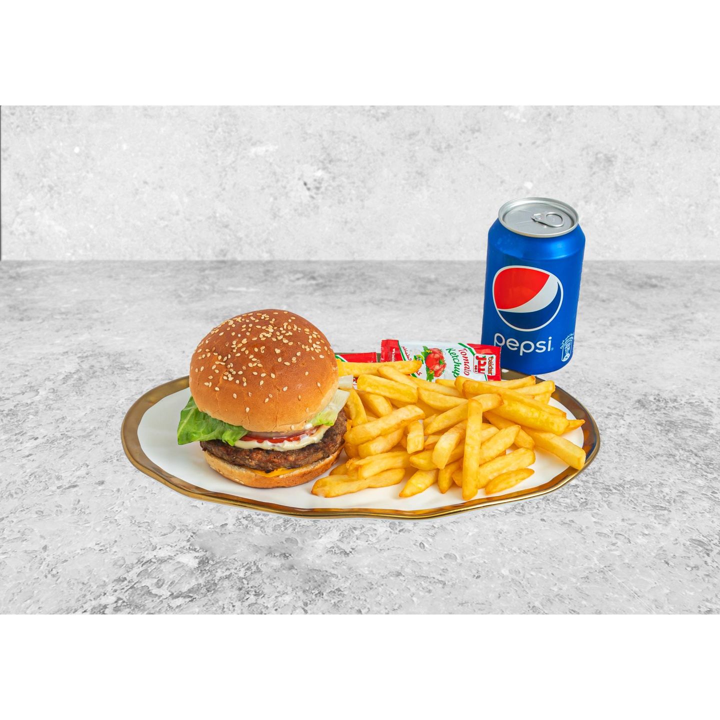 Oven Baked Burger Meal