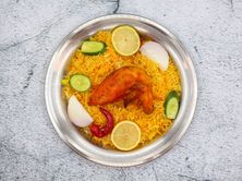 نص حبة مندي مع الأرز