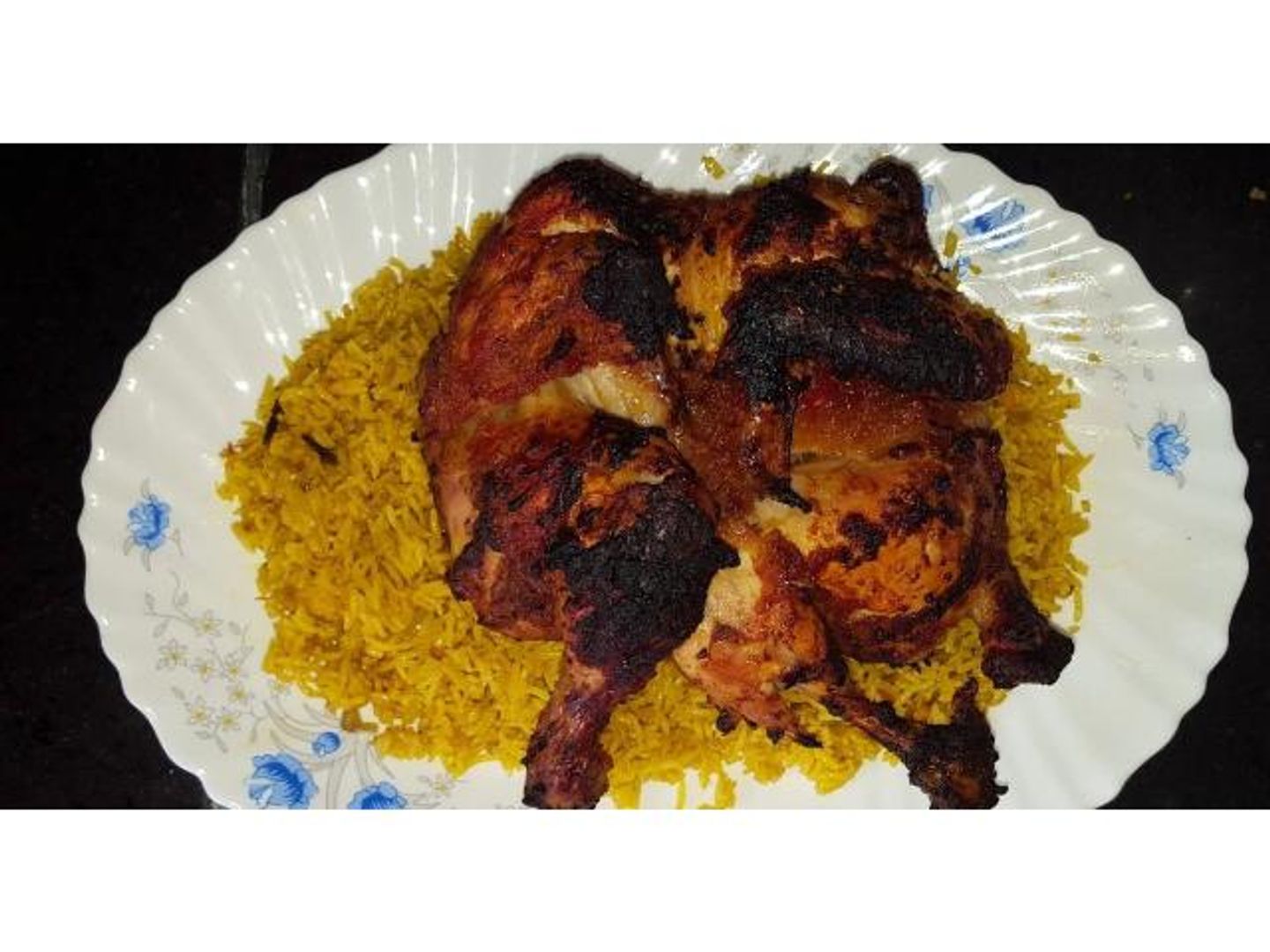 Half A Charcoal Chicken With Spiced Rice