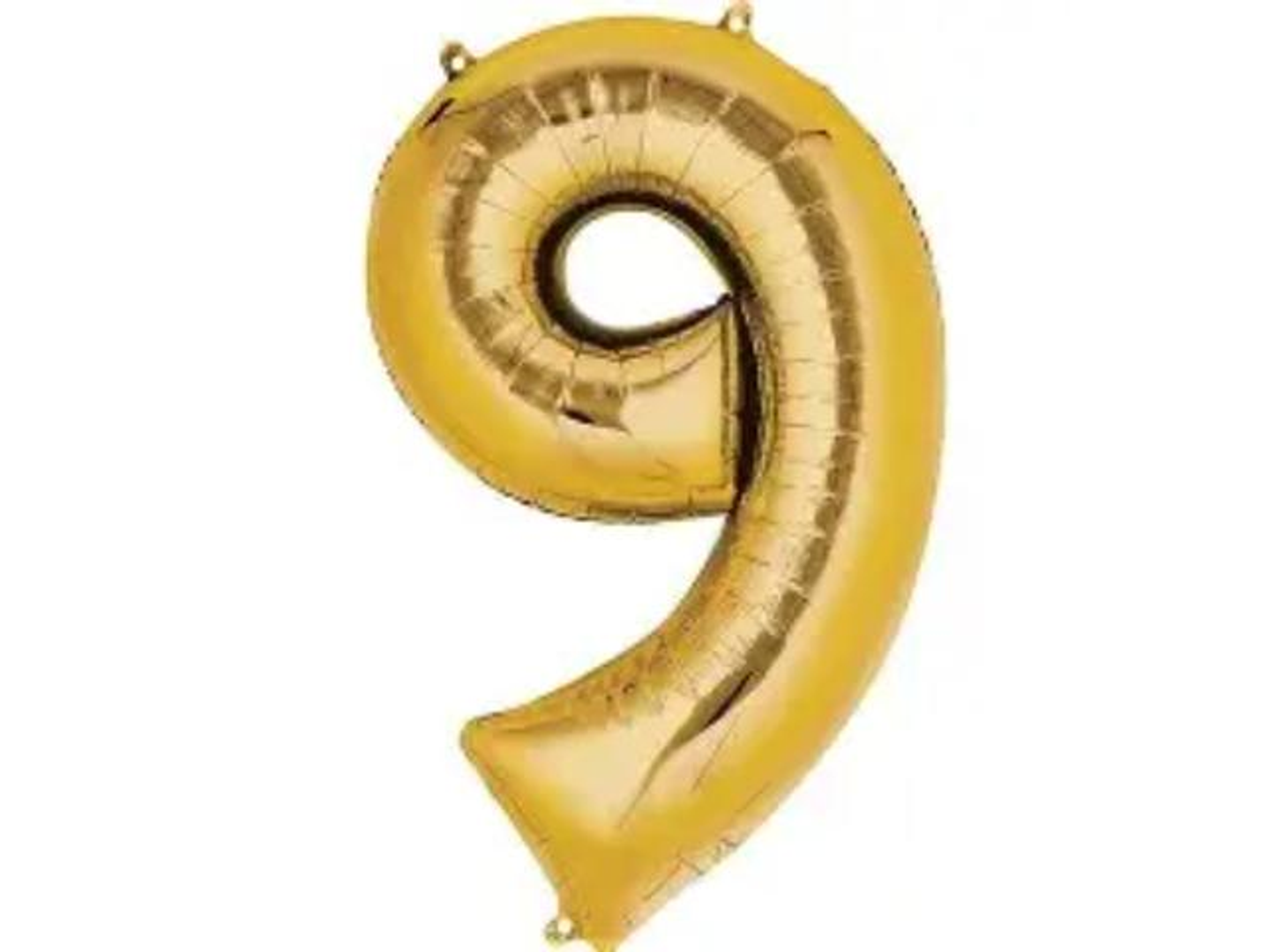 Gold Numbers Balloons 9
