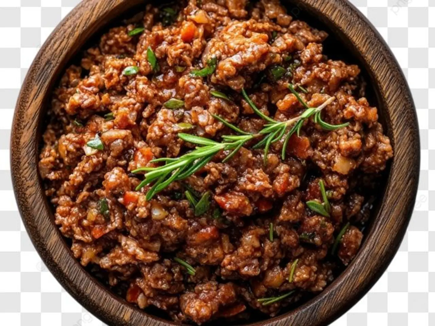 Plate Of Fresh Minced Meat With Cheese