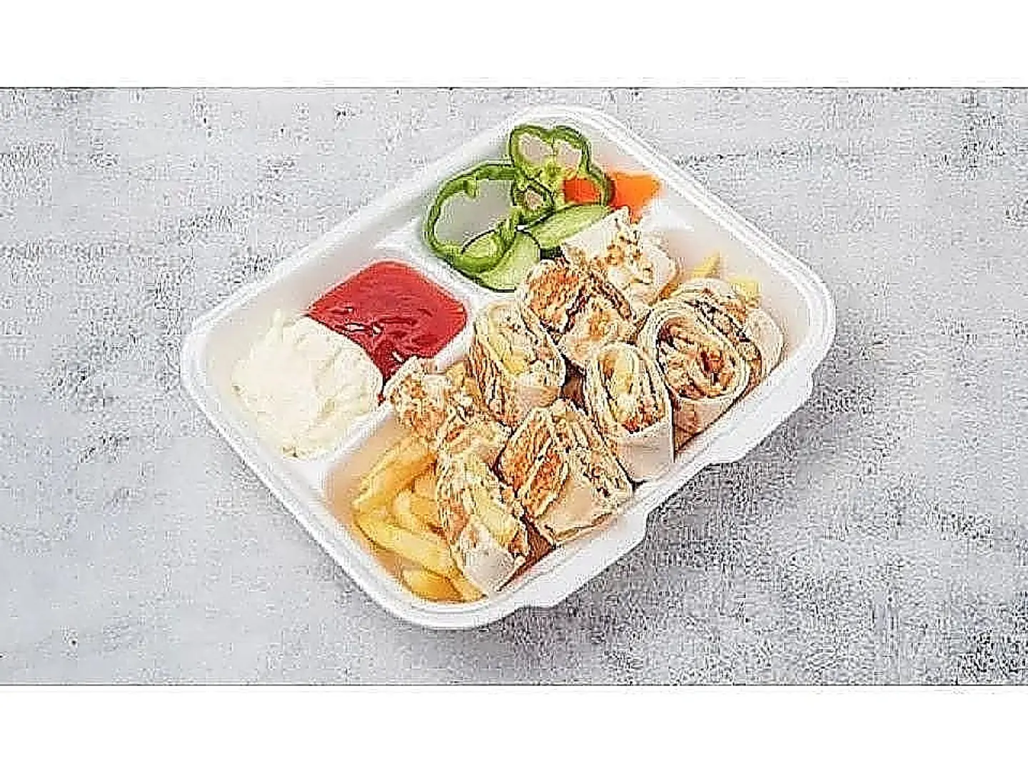 صحن شاورما عربي صغير