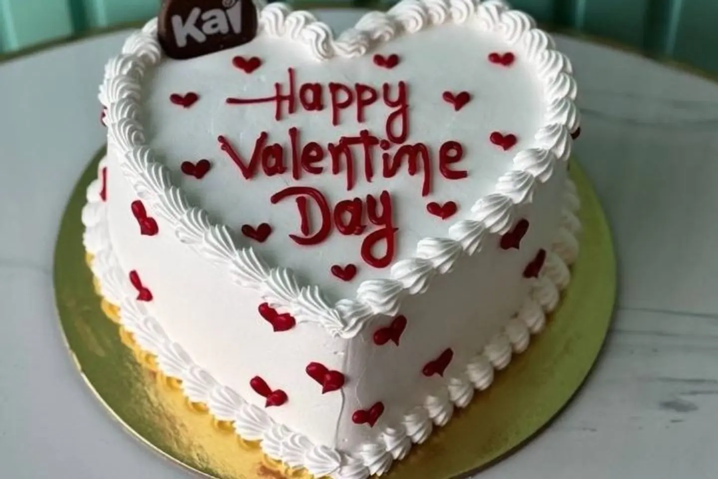 White Valentine's Day Cake