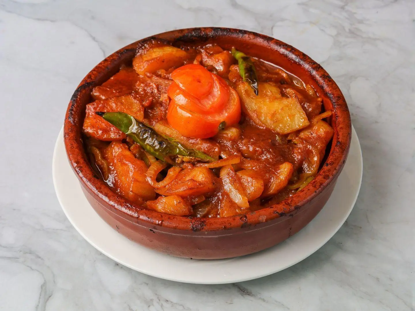 طاجن بطاطس لحم