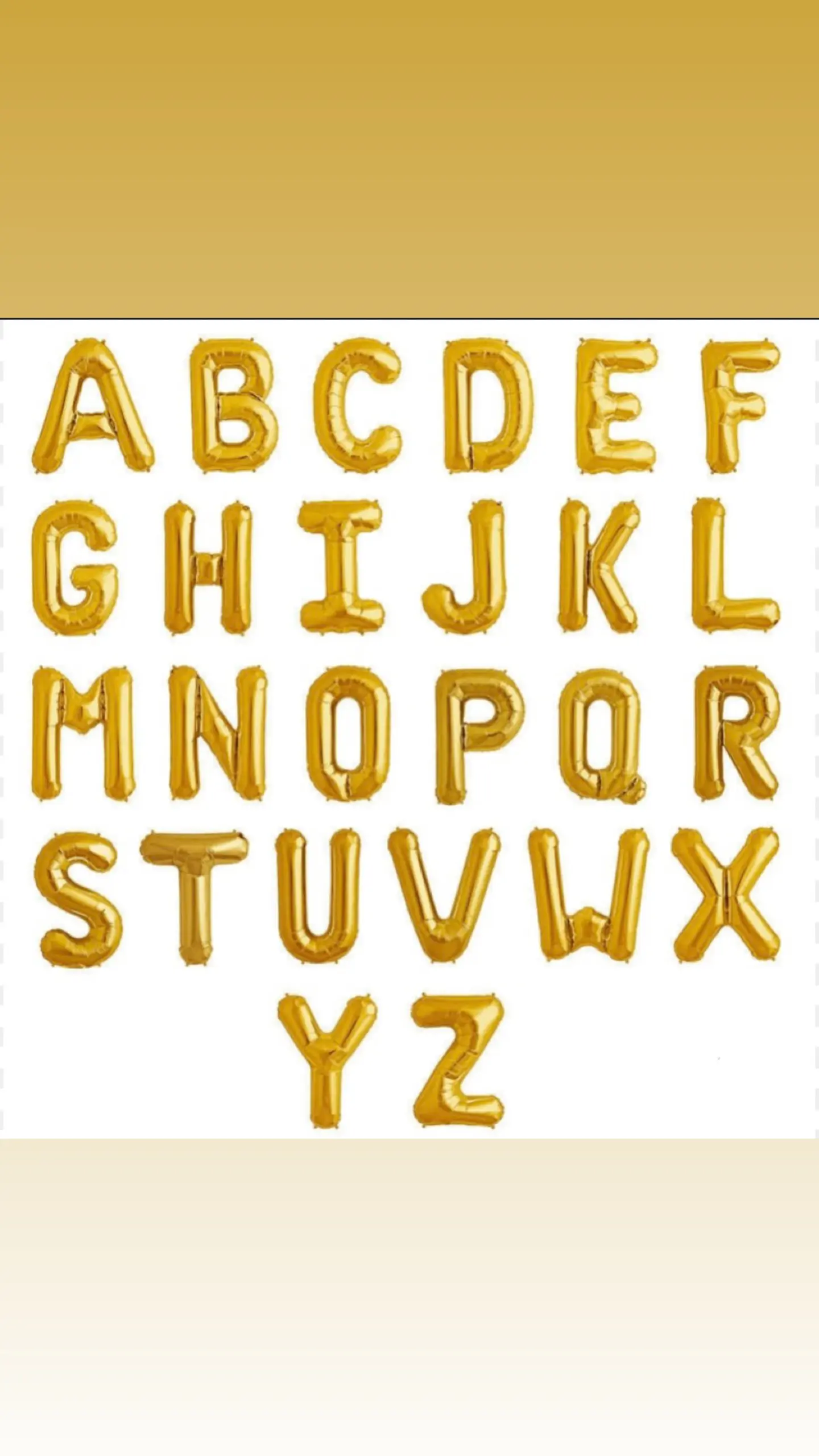 Letter Helium Balloon