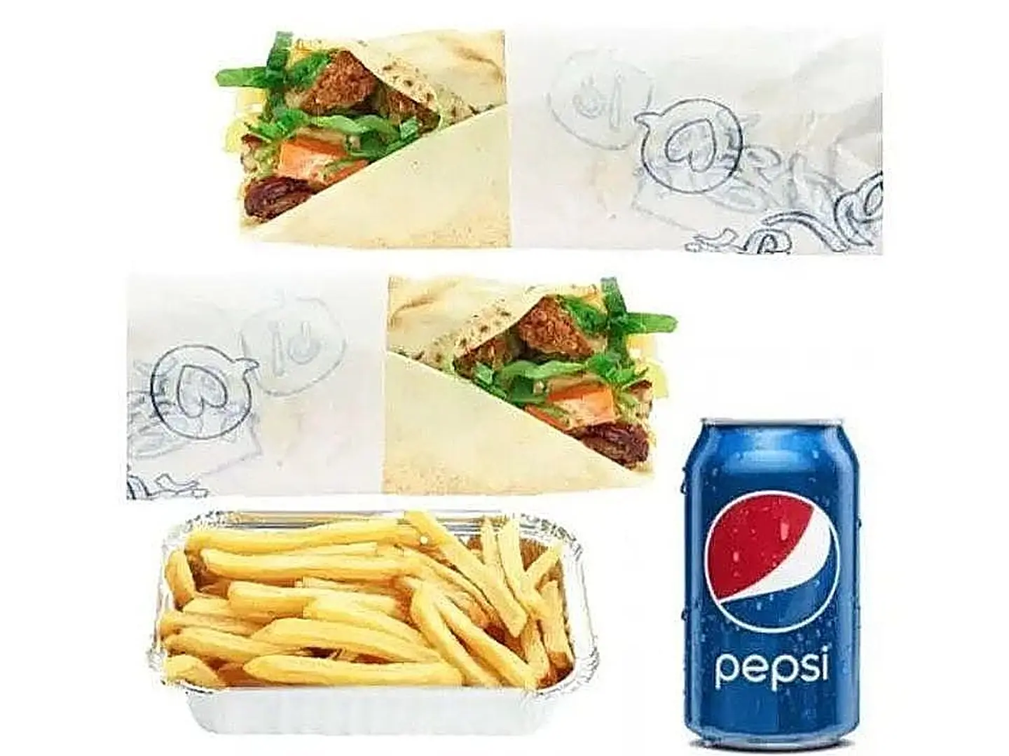 Double Combo 2 Taamia Sandwiches 1 Large Fries 1 Drink