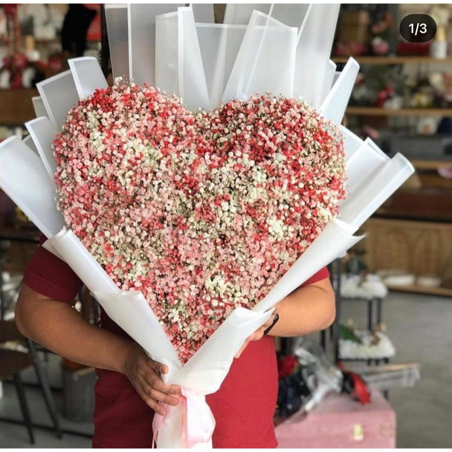 Heart Gypsum Bouquet