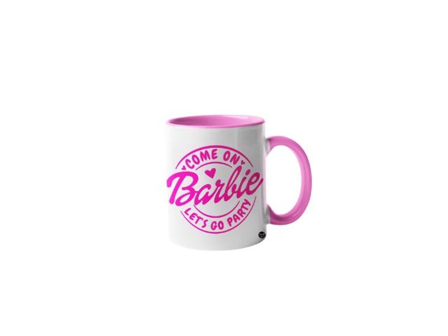 Barbie Mug Come On Barbie Lets Go Party Circle Pink