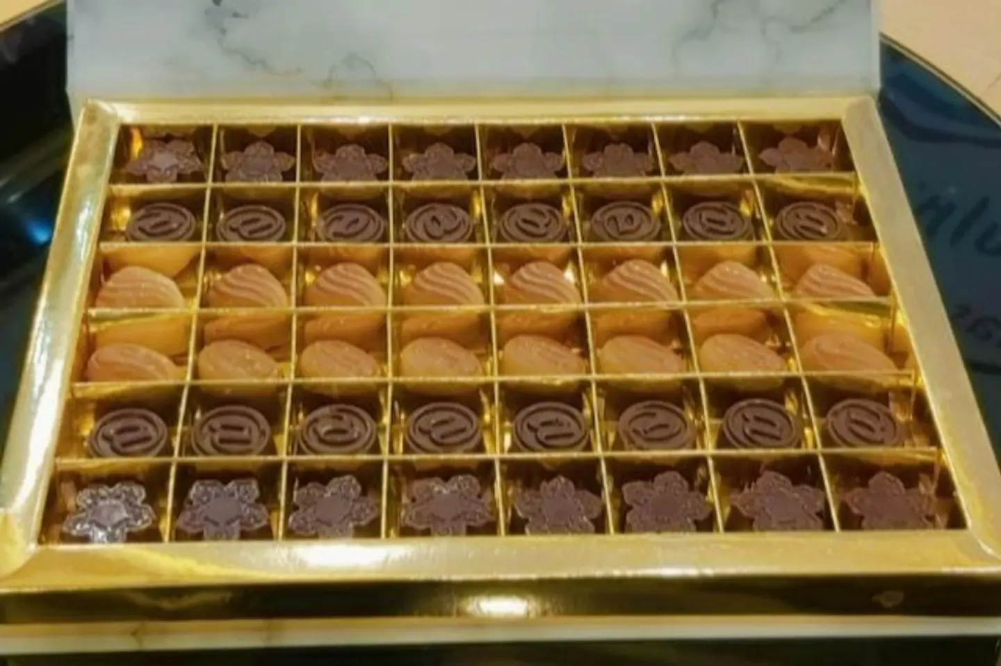Unfolded Belgian Chocolate Box