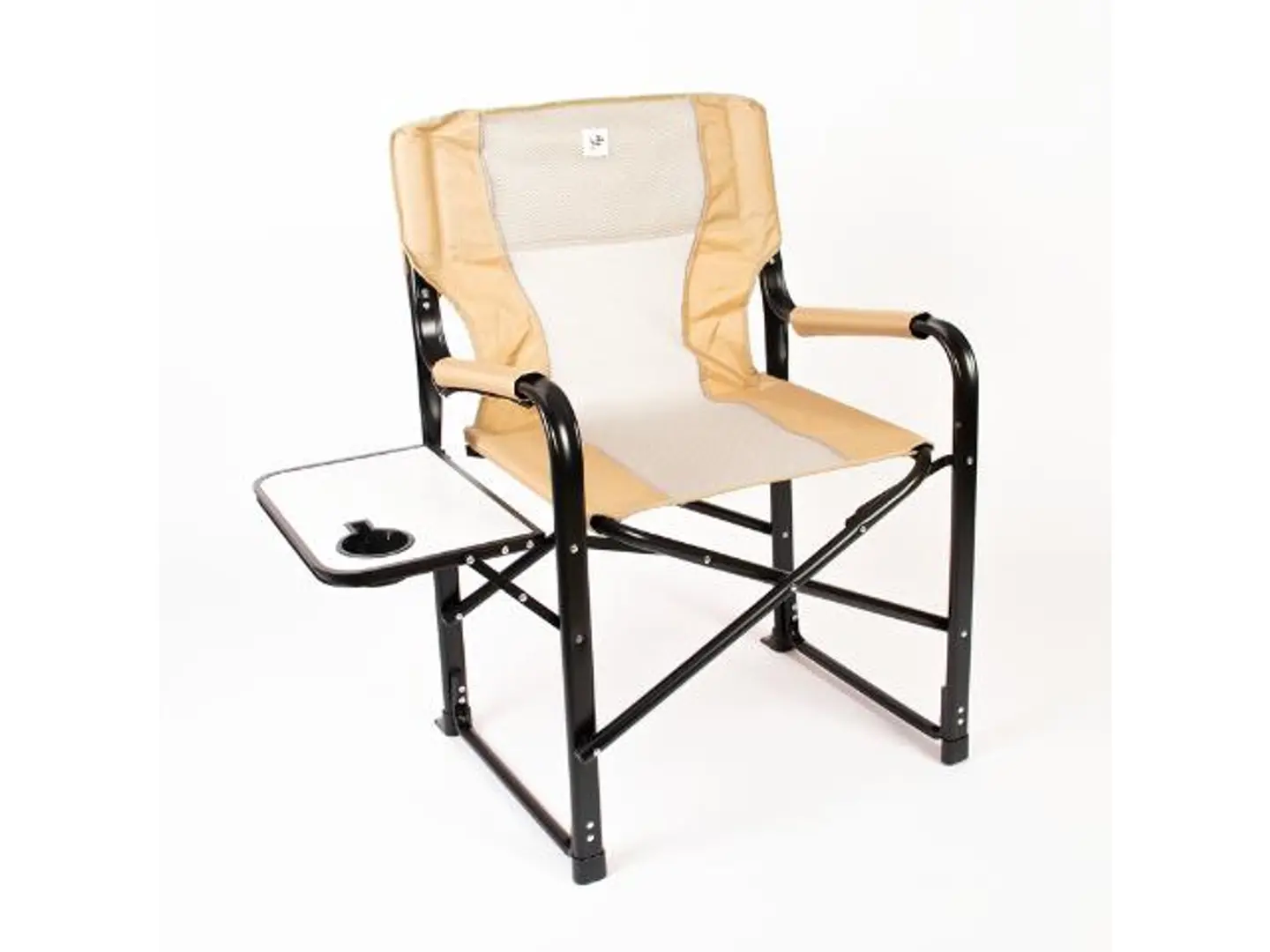 Qamra Deluxe Dirctor Chair With Table Beige حبة